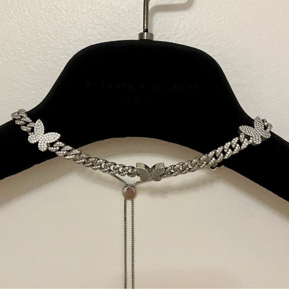Butterfly Pavé Cuban Link Choker, By Lolita New York, Gently Used - Picture 2 of 6